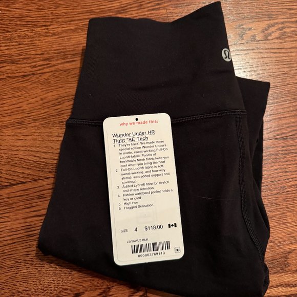 Lululemon Tech Mesh Wunder Under Leggings 28''-Size 4-Great condition - Picture 3 of 6